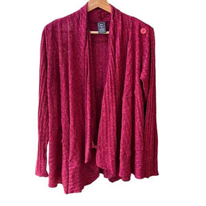 REI Pink Drapey Outdoor Beachy Textured Light Weight Cardigan. Size M